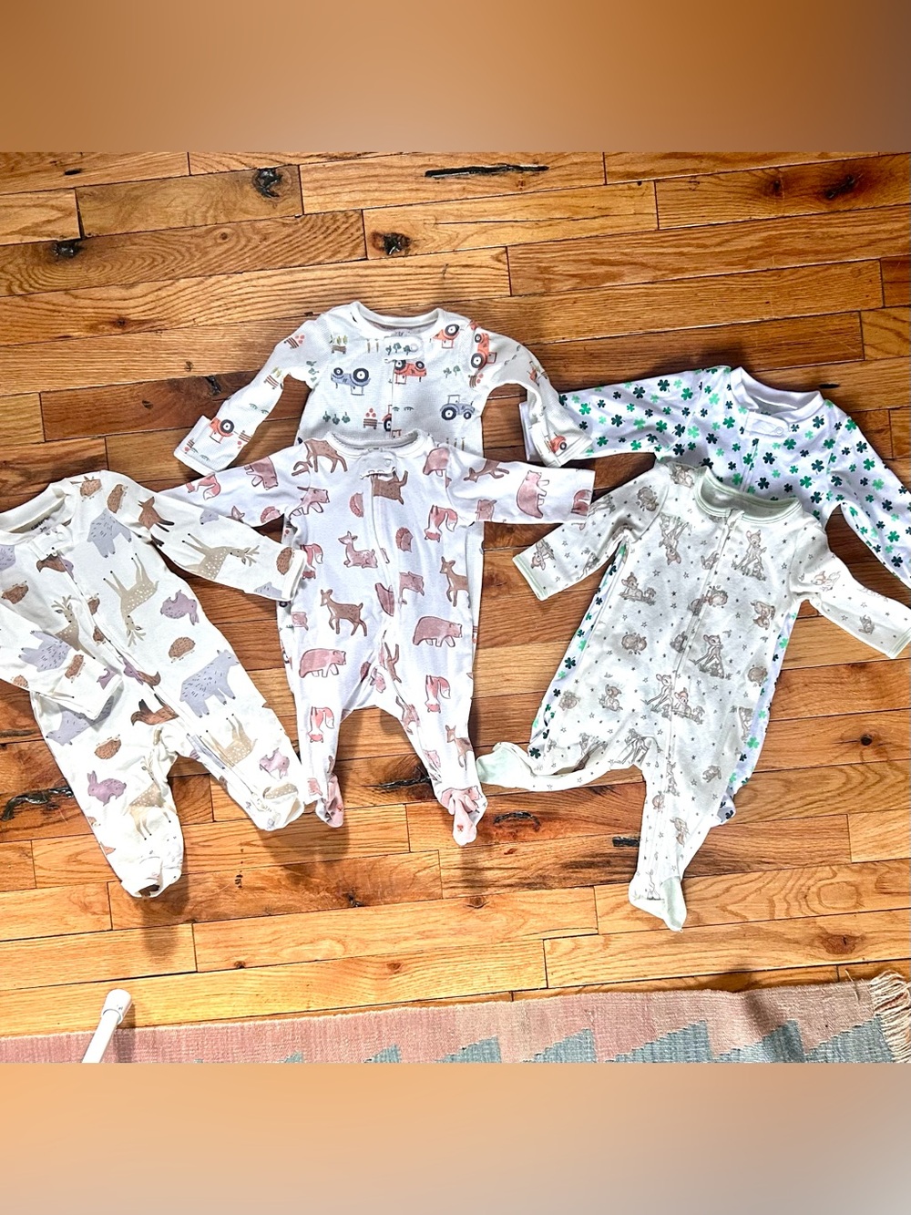 Bundle of 5 Unisex 3 Month Onesies